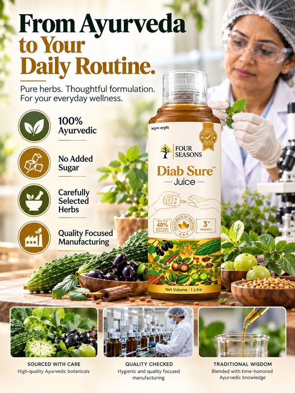 Four Seasons Clinically Tested Diab Sure Herbal Wellness Juice – 1 Litre