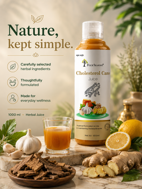 Four Seasons Cholesterol Care Juice – Ayurvedic Herbal Wellness Juice for Healthy Cholesterol & Heart Support