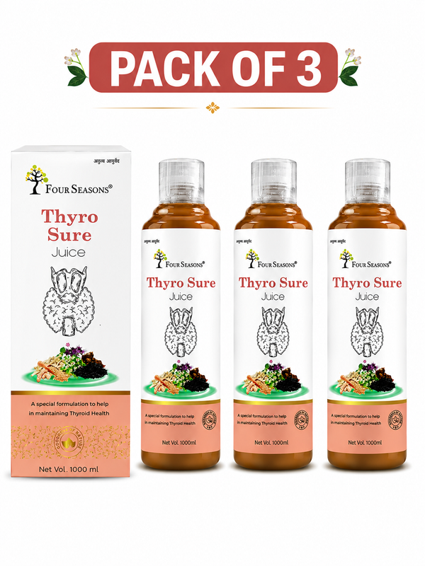 Four Seasons ThyroCare Juice – Ayurvedic Wellness Juice withAshwagandha , Amla & Jatamansi – Sugar-Free