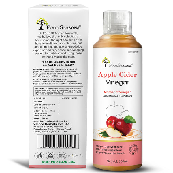 Apple Cider Vinegar ( Mother of Vinegar) - Four Seasons Ayurveda