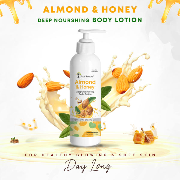 Almond & Honey Deep Nourishing Body Lotion 250ml + 250ml (Buy 1 Get 1 Free) - Four Seasons Ayurveda