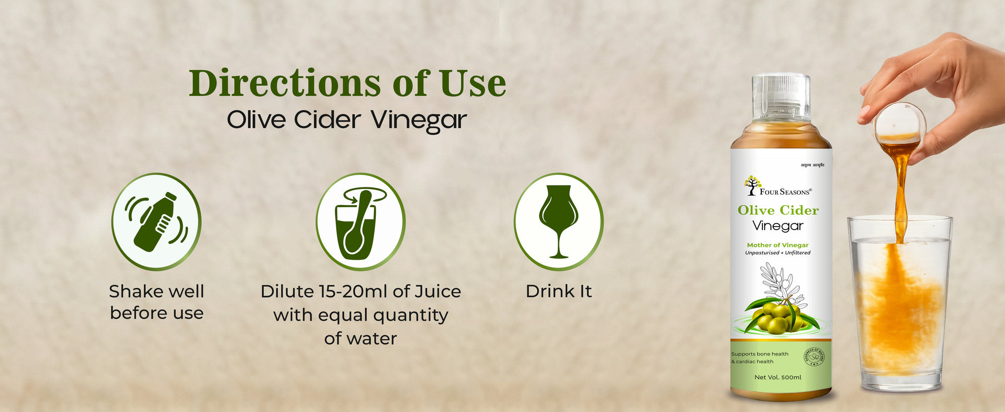 Olive Cider Vinegar ( Mother of Vinegar )