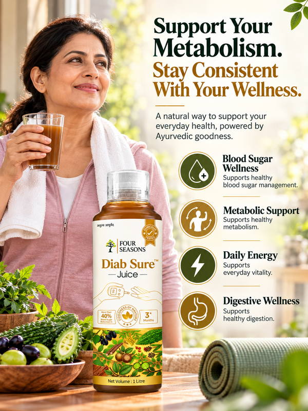 Four Seasons Clinically Tested Diab Sure Herbal Wellness Juice – 1 Litre