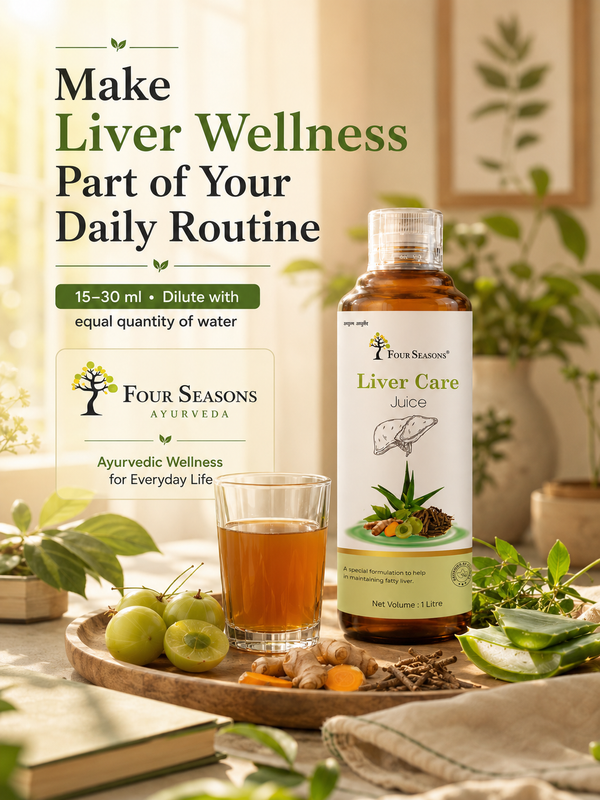 Four Seasons Liver Care Juice, 1000ml | Aloe Vera, Ginger, Turmeric & Amla | Ayurvedic Liver Wellness Juice PK1