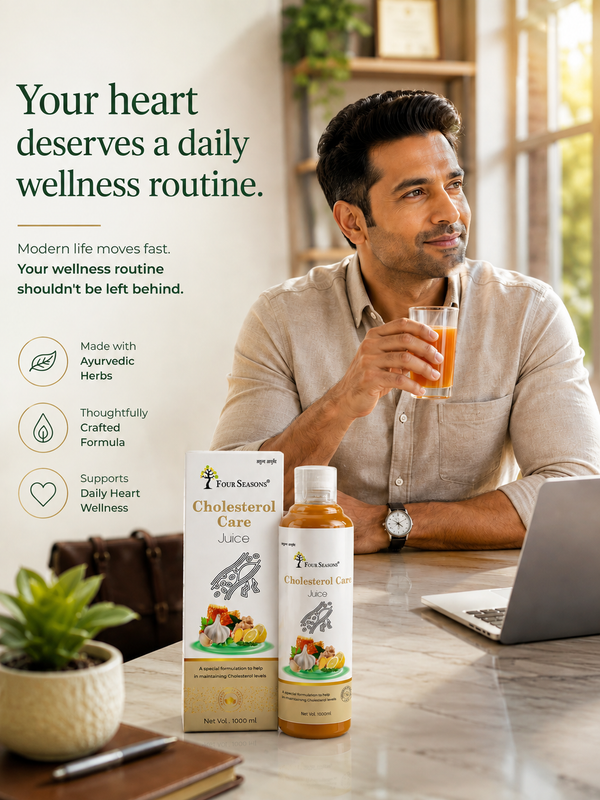 Four Seasons Cholesterol Care Juice – Ayurvedic Herbal Wellness Juice for Healthy Cholesterol & Heart Support