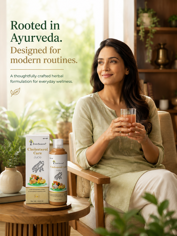Four Seasons Cholesterol Care Juice – Ayurvedic Herbal Wellness Juice for Healthy Cholesterol & Heart Support