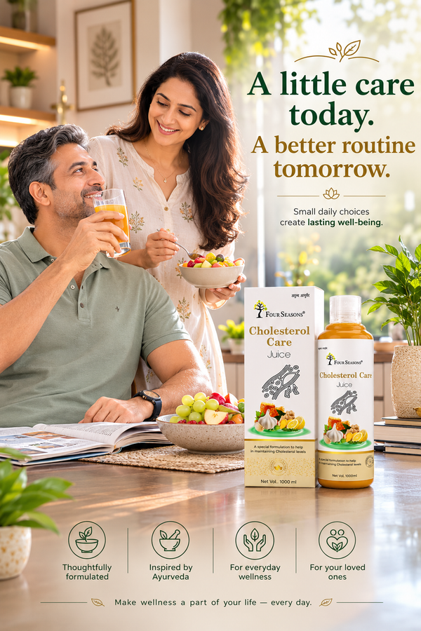 Four Seasons Cholesterol Care Juice – Ayurvedic Herbal Wellness Juice for Healthy Cholesterol & Heart Support