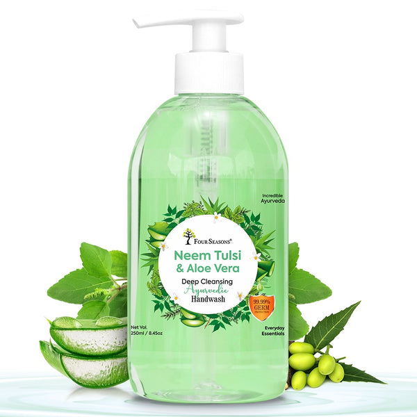 Neem Tulsi & Aloevera | Deep Cleansing Ayurvedic Handwash 250ml - Four Seasons Ayurveda
