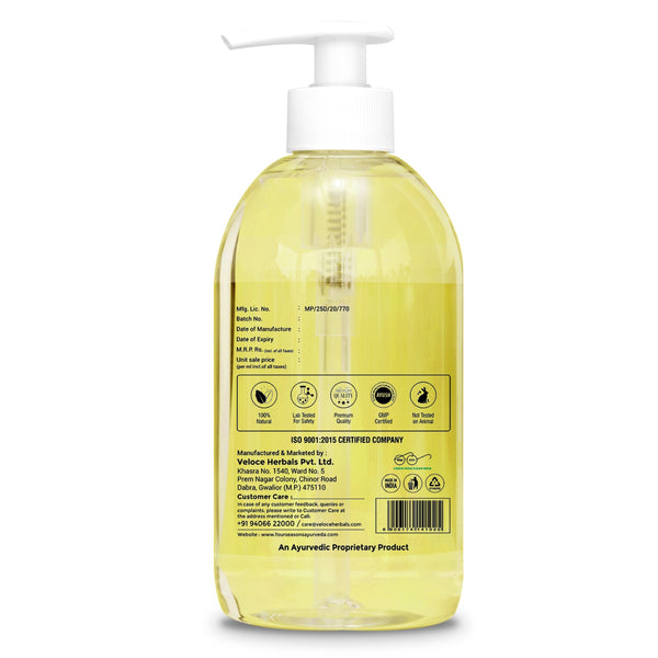 Lemon Tulsi & Aloevera | Deep Cleansing Ayurvedic Handwash 250ml + 250ml | Combo Pack of 2 - Four Seasons Ayurveda