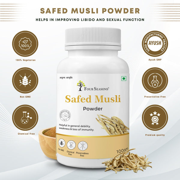 Safed Musli Powder 100gm - Four Seasons Ayurveda