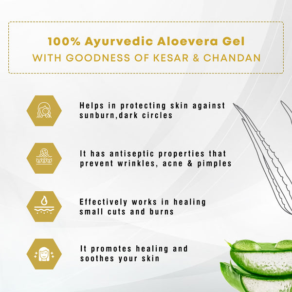 Aloevera Gel With Goodness Of Kesar & Chandan 200gm - Four Seasons Ayurveda