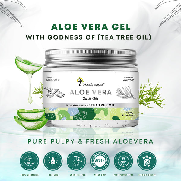 BUY Anti Acne Ayurvedic Facewash ( Pack Of 2 ) & GET 1 Aloe vera Skin Gel 200gm FREE - Four Seasons Ayurveda