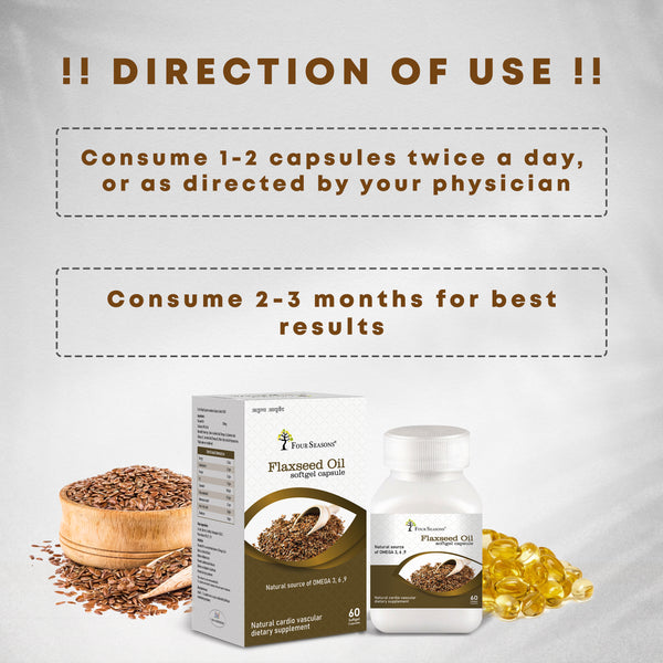 Flaxseed Oil Capsules - Four Seasons Ayurveda