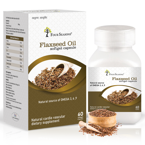 Flaxseed Oil Capsules - Four Seasons Ayurveda