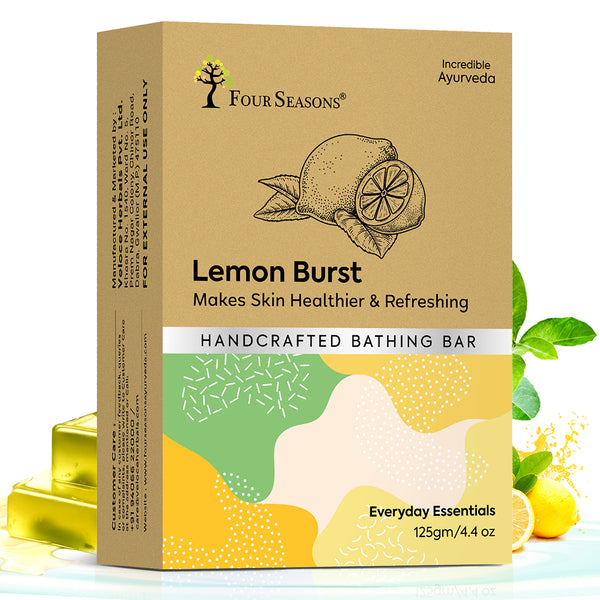 Lemon Burst | Handcrafted Bathing Bar - Pack of 5 - Four Seasons Ayurveda