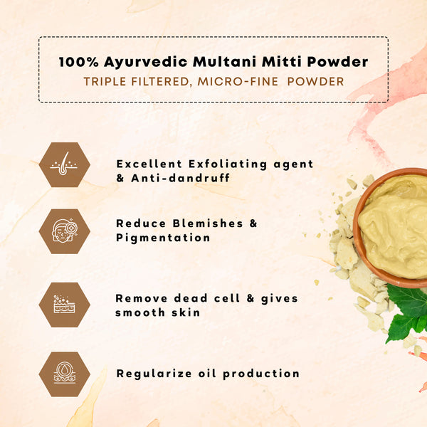 Multani Mitti Powder- Pack Of 3 - Four Seasons Ayurveda