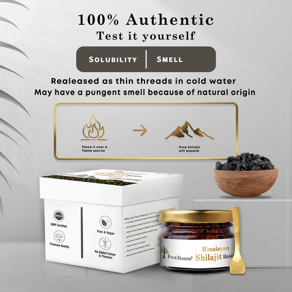 Four Seasons HIMALAYA SHILAJIT RESIN | Enriched with Kesar & Swarna Bhasma - Four Seasons Ayurveda