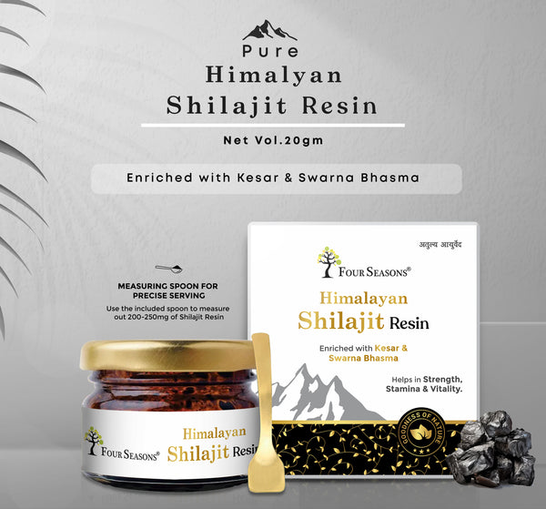 Four Seasons HIMALAYA SHILAJIT RESIN | Enriched with Kesar & Swarna Bhasma - Four Seasons Ayurveda