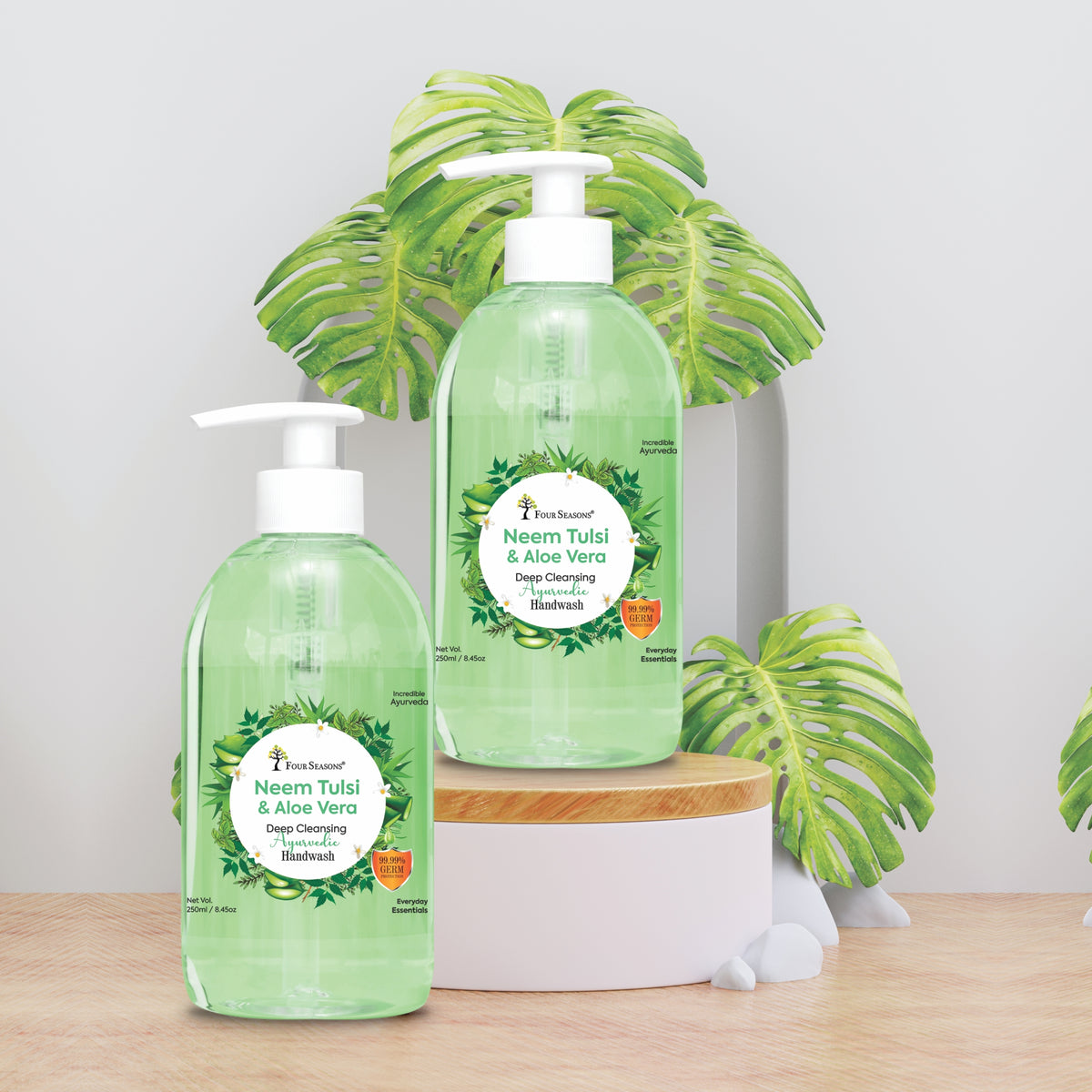 Neem Tulsi & Aloevera | Deep Cleansing Ayurvedic Handwash 250ml + 250m ...